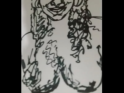 Undressing woman in drawing 4
