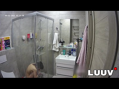 LUUV. Sexy Kareflore films her homemade shower routine for her real show