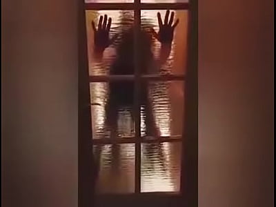 Luna lips fucking guy on glass front door with me unknowingly on the other side (with an extra epic creampie on ryan)