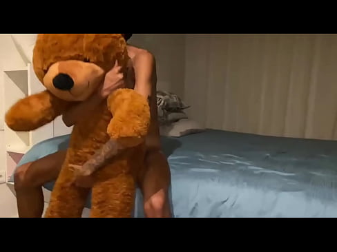 Eating the free porn teddy bear I got xvideos as a gift