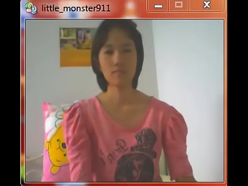 thai student on webcam